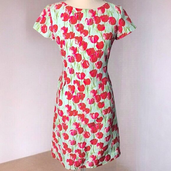 Leggiadro Tulip design Cap Sleeve Knee Length Dress Size 4 - Picture 1 of 16